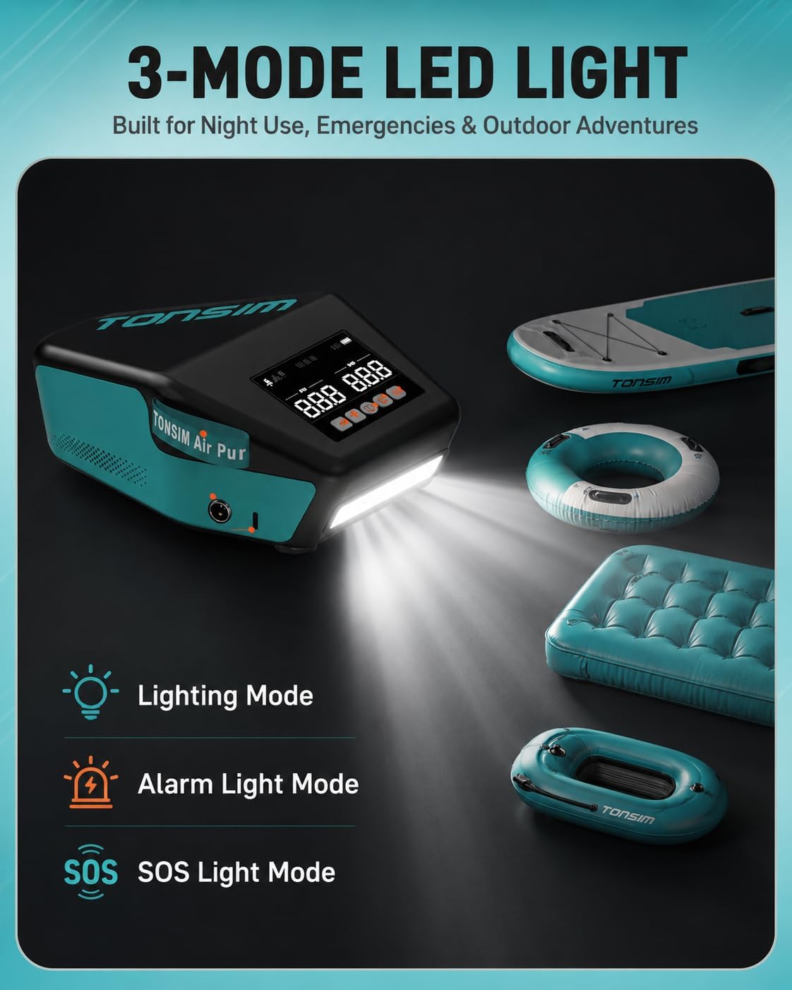 Thumbnail 6 de Tonsim Electric Paddle Board Pump 20 PSI review: practical power in a compact pump