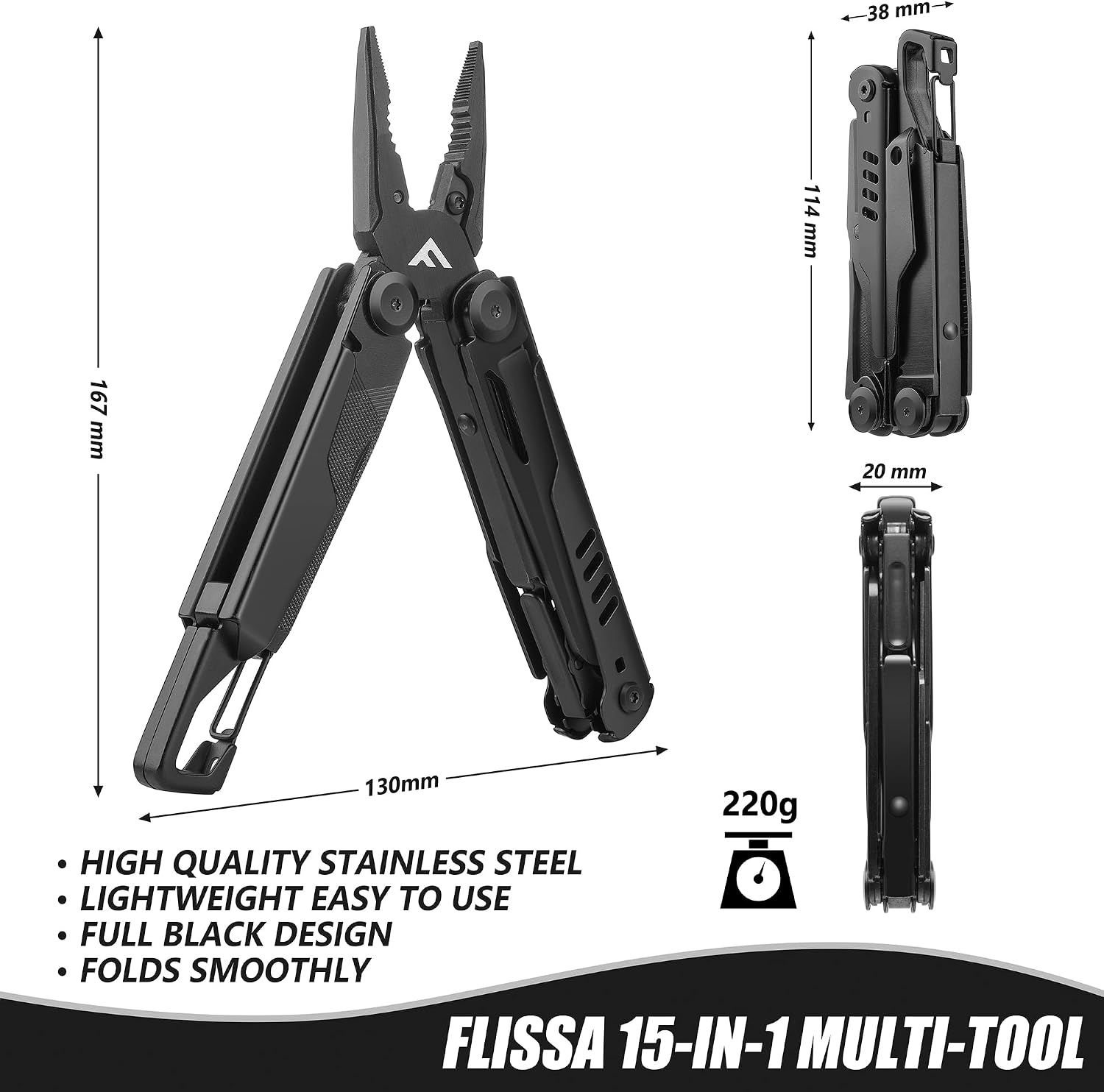Detalle de FLISSA Multiherramienta 15 en 1 220 g