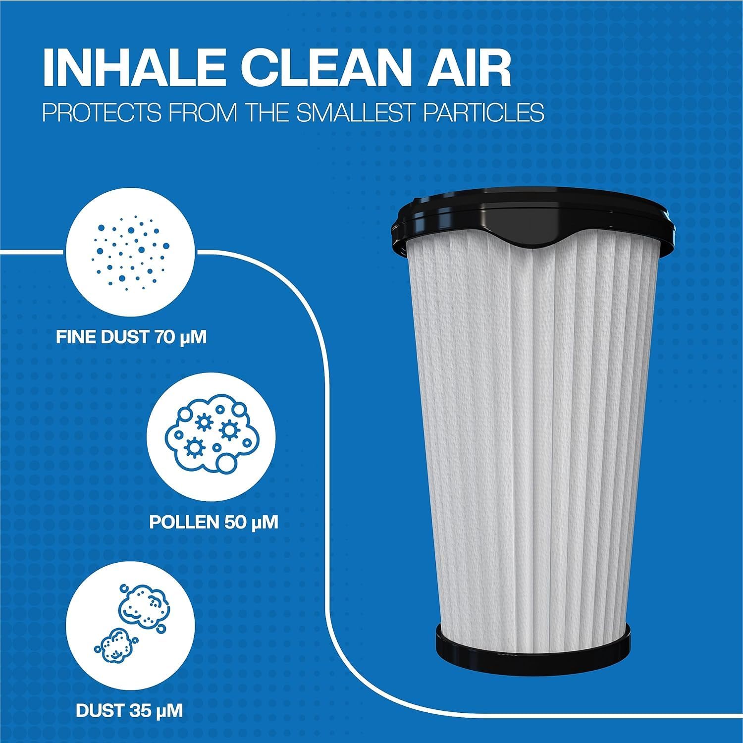 Detalle 2 de 1E AEF150 filters voor AEG CX7, CX7-2 en QX8, set van 4