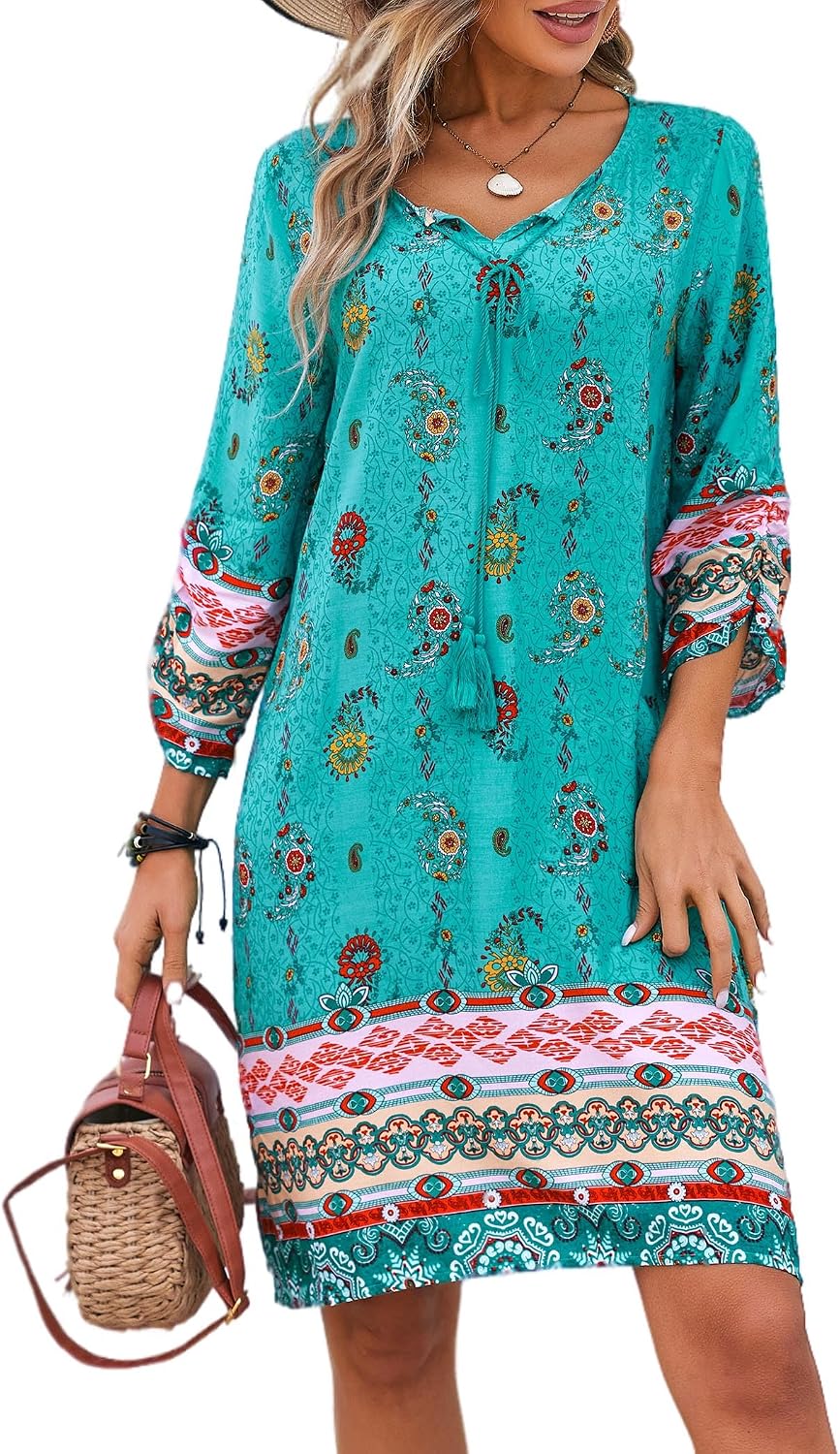 Detalle de Zeagoo Sommerkleider Damen Boho Kleid