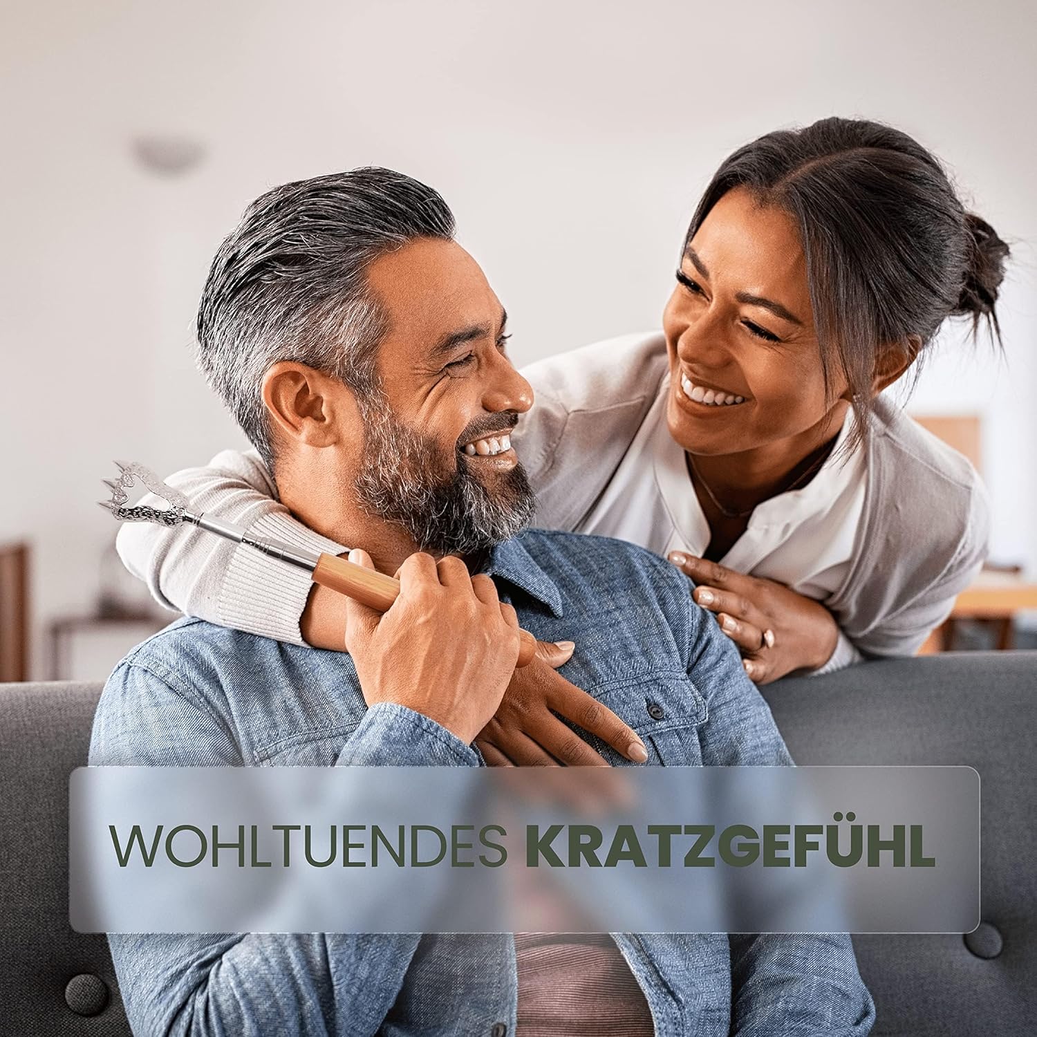 Detalle 2 de BAMBUA Rückenkratzer Ausziehbar 5 Aufsätze 🪵