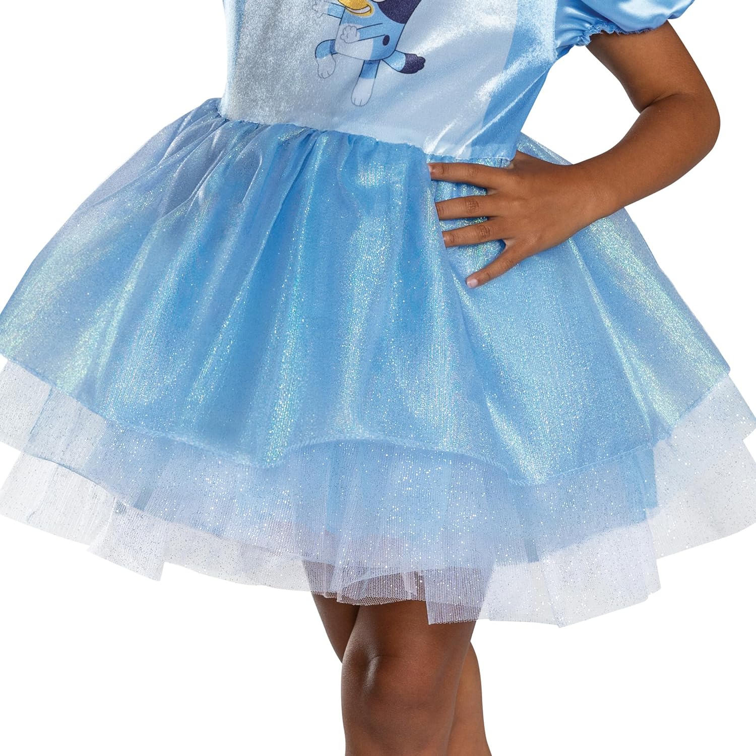 Detalle 1 de Disguise Bluey Classic Toddler Dress Costume with Glitter Tutu and Headband
