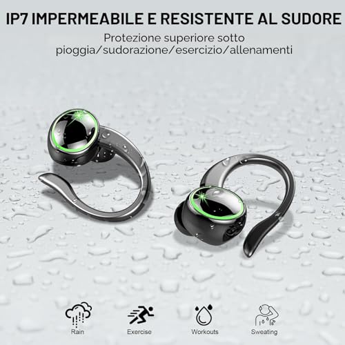 Thumbnail 5 de Matast 2026 Cuffie Bluetooth 5.4 Sport: auricolari in-ear impermeabili con 50 h di autonomia, 6D Bass e 4 microfoni ENC