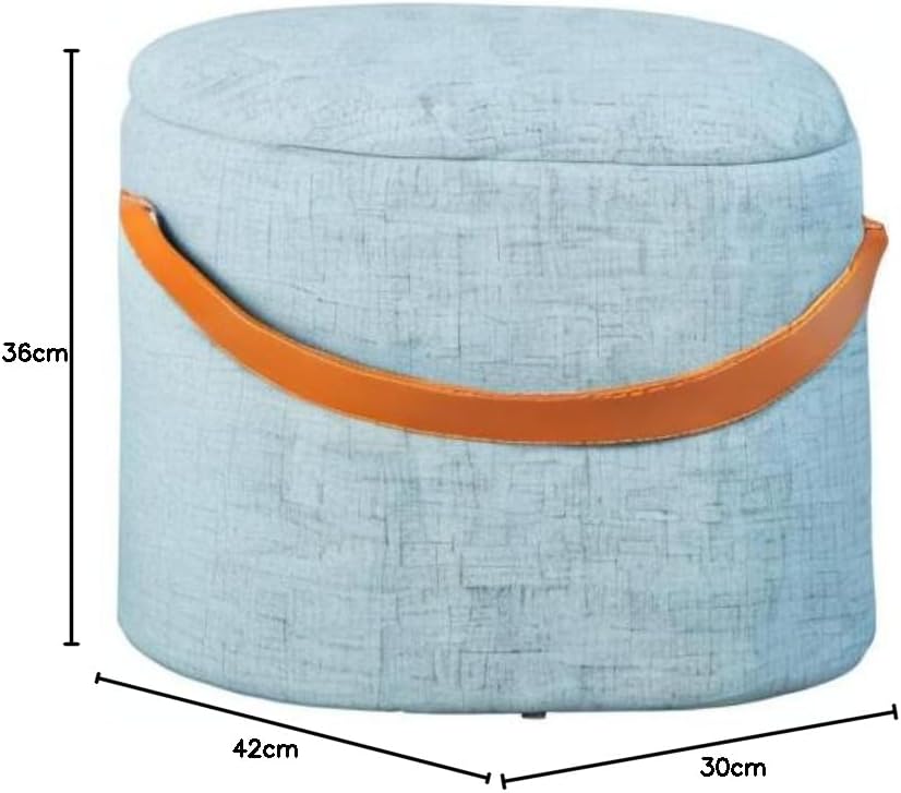 Detalle de Inter Link Sgabello contenitore – Sgabello da lavanderia grigio in tessuto, 42 x 36 x 30 cm