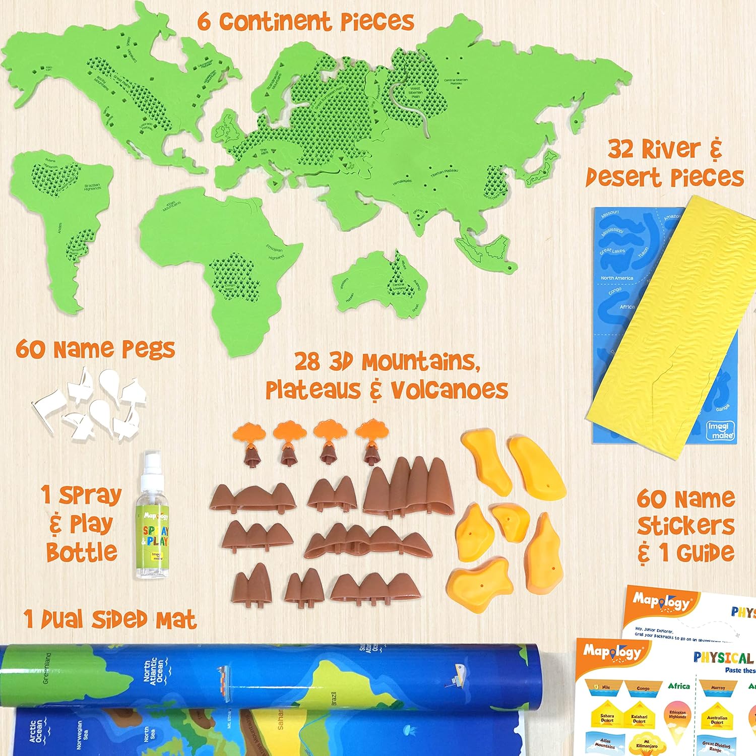 Detalle de Imagimake Geography Puzzle for Ages 8+