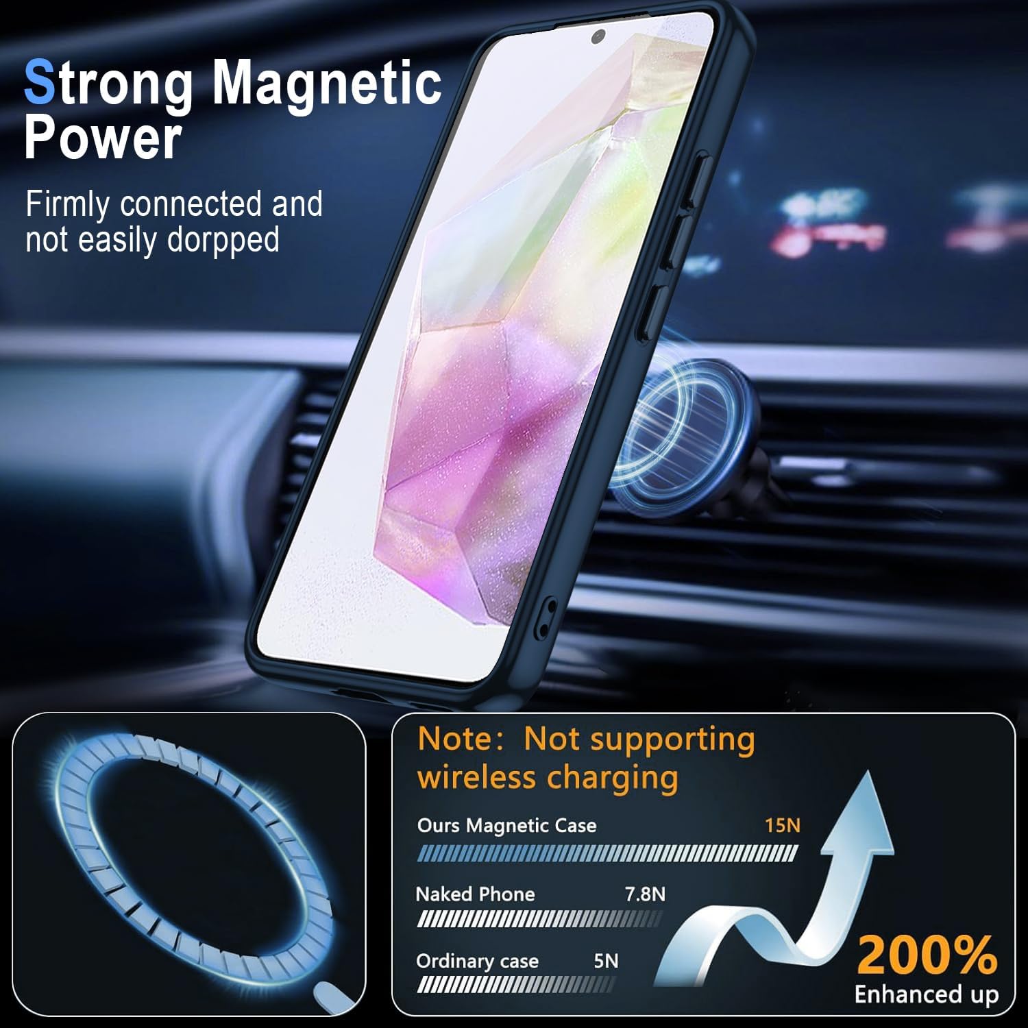 Thumbnail 1 de XTCASE Coque magnétique pour Samsung Galaxy A35 5G – Expertise translucide et robuste