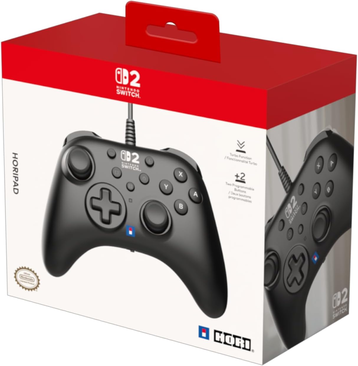 Detalle 2 de HORIPAD Turbo (Eevee) trådbunden handkontroll för Nintendo Switch 2