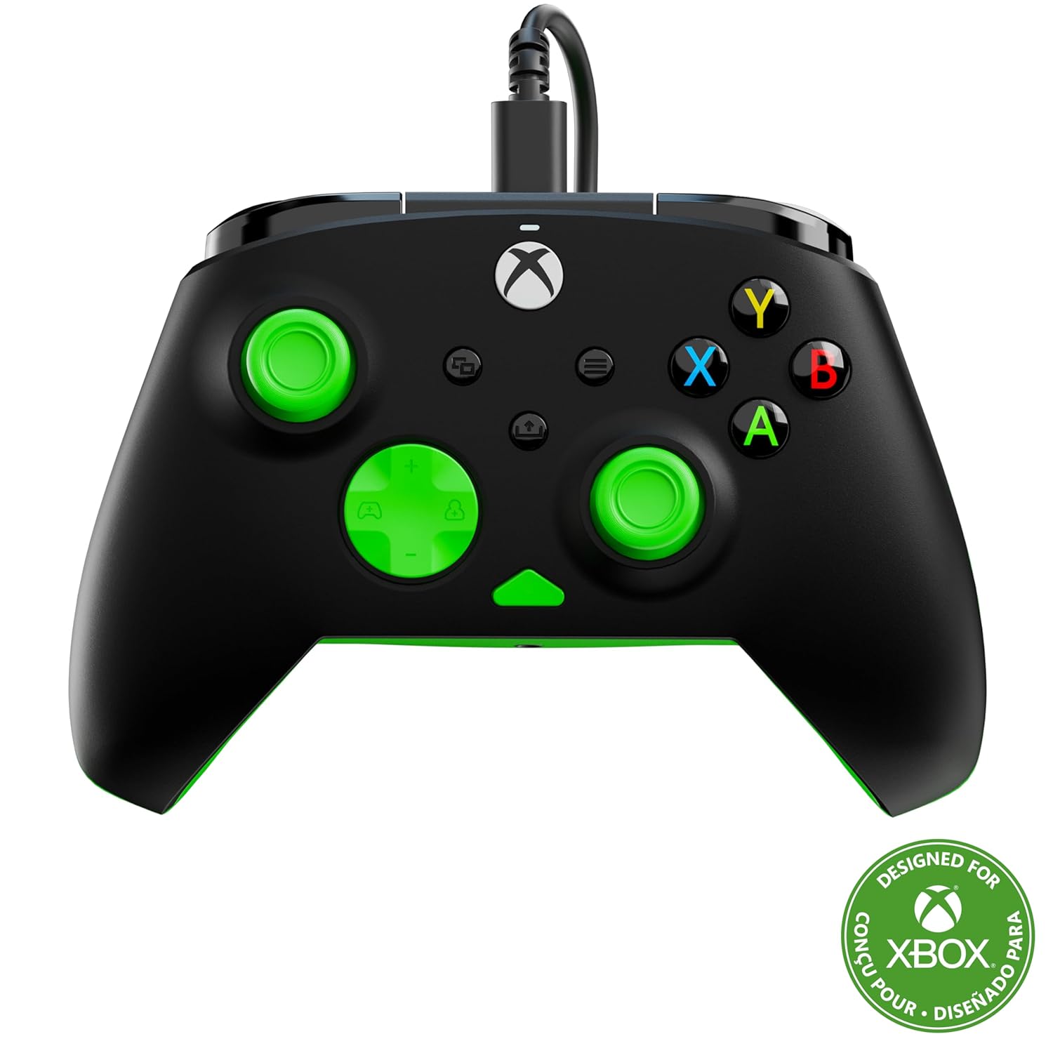 Detalle de Turtle Beach Rematch Core (Schwarz/Grün) – kabelgebundener Gaming-Controller für Xbox Series X|S, Xbox One & Windows-PCs