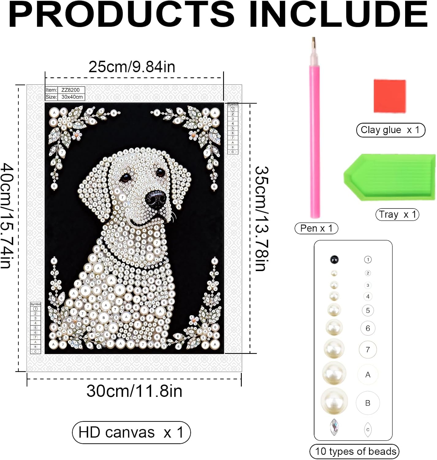 Detalle de Pearl Diamond Painting Kit 15.7 x 11.8-Inch