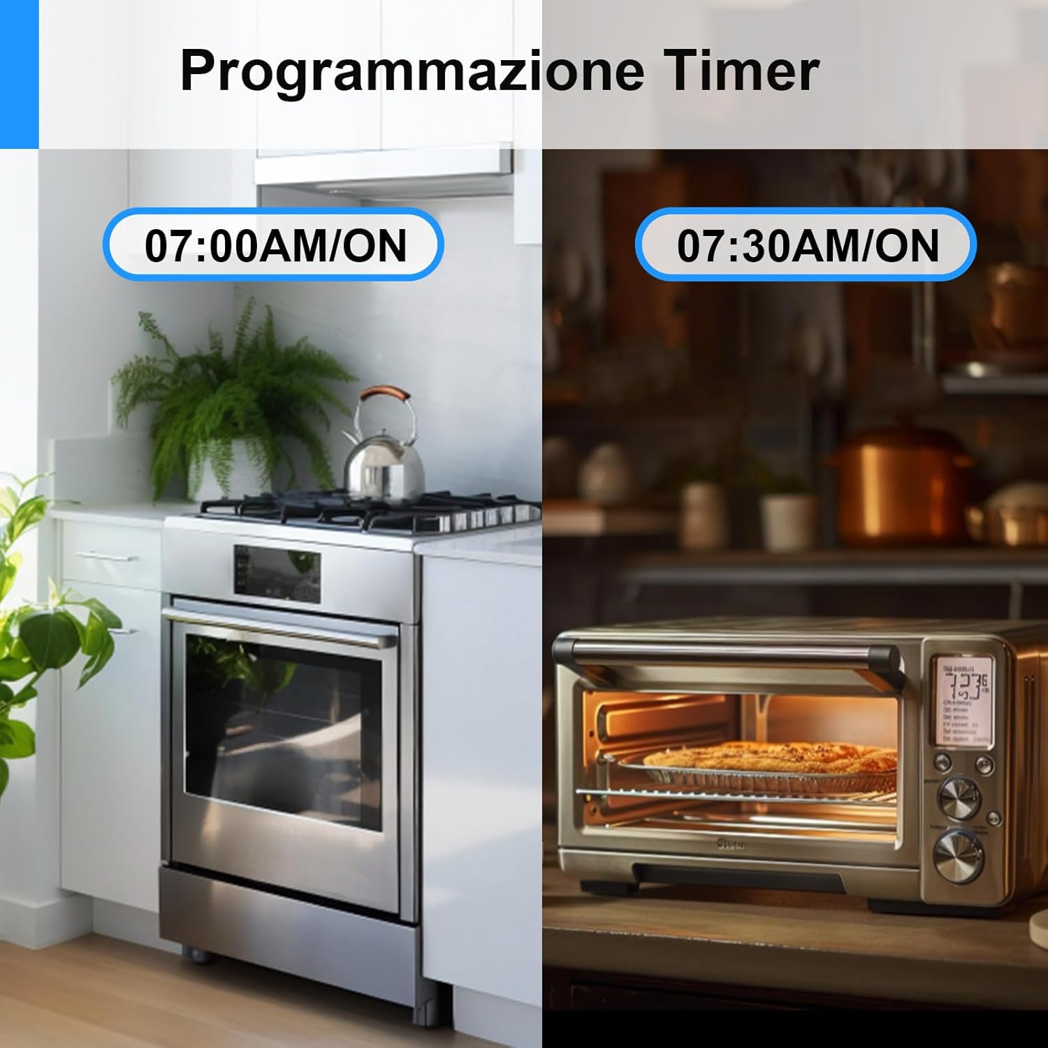 Thumbnail 5 de Presa WiFi Italiana 16A con monitoraggio energetico e timer, compatibile con Alexa & Google Home (4 pezzi)