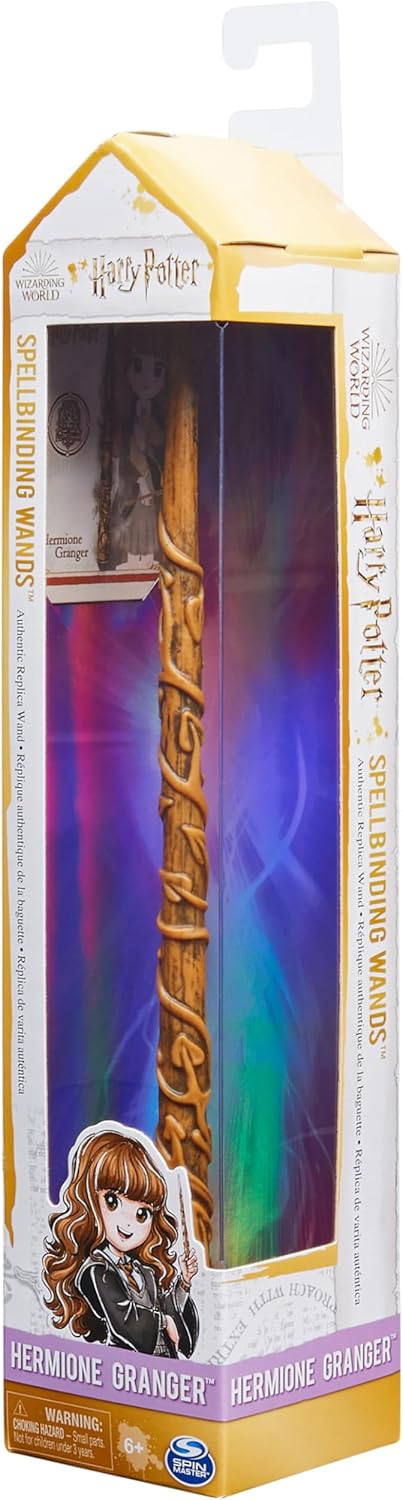Detalle 2 de Bacchetta degli Incantesimi di Hermione Granger – Wizarding World, 30,5 cm con Carta Incantesimo
