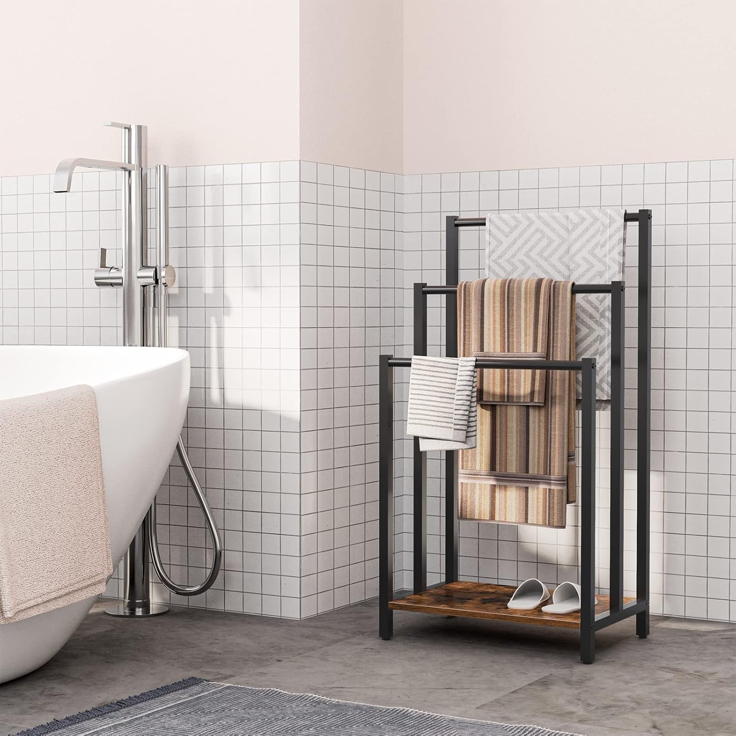 Detalle 2 de HOOBRO EBF03LB01 porta asciugamani 43x28x81