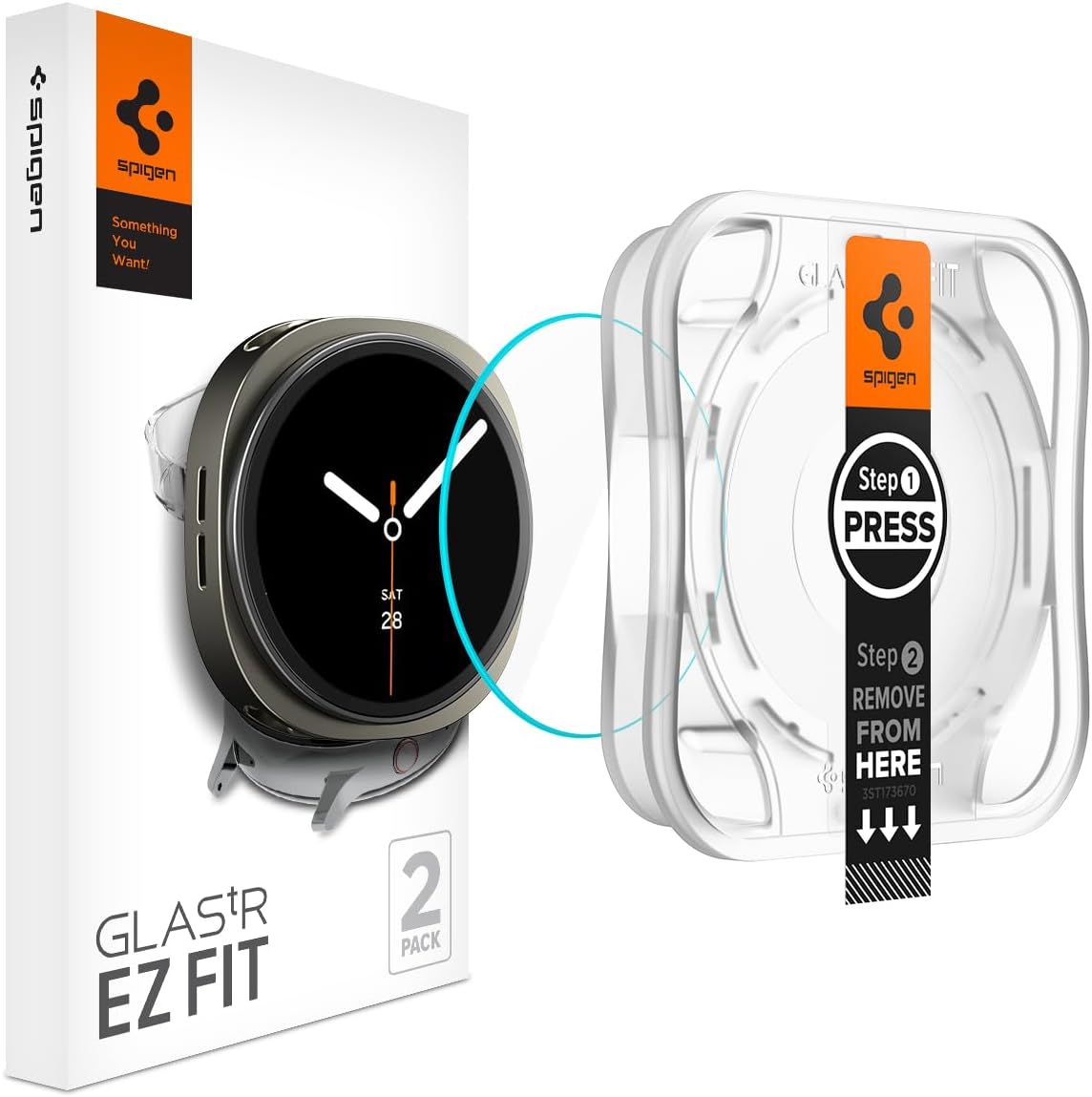 Thumbnail 6 de Spigen Glas.tR EZ Fit Verre trempé pour Samsung Galaxy Watch 7 (44 mm) – Kit de pose fourni (2 pièces)