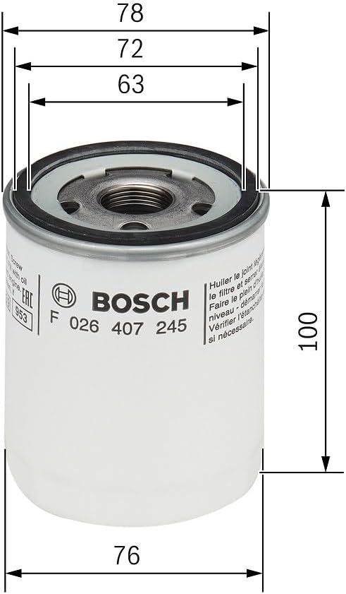 Thumbnail 4 de Bosch P7245 Filtro Olio – affidabile, robusto e compatibile con veicoli selezionati