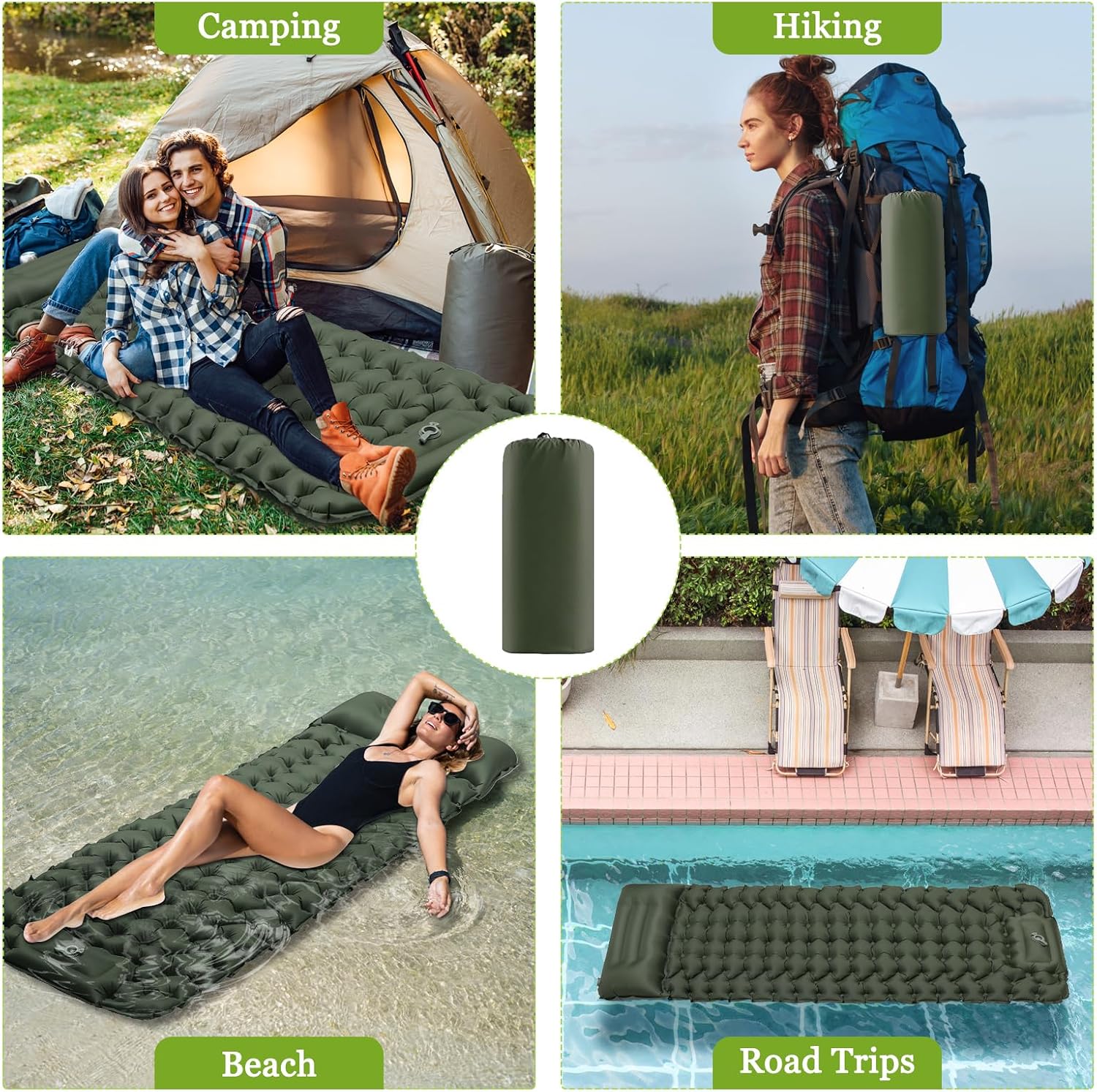 Detalle 2 de Satisure Camping Isomatte wasserdicht mit 50 Sekunden Pumpe