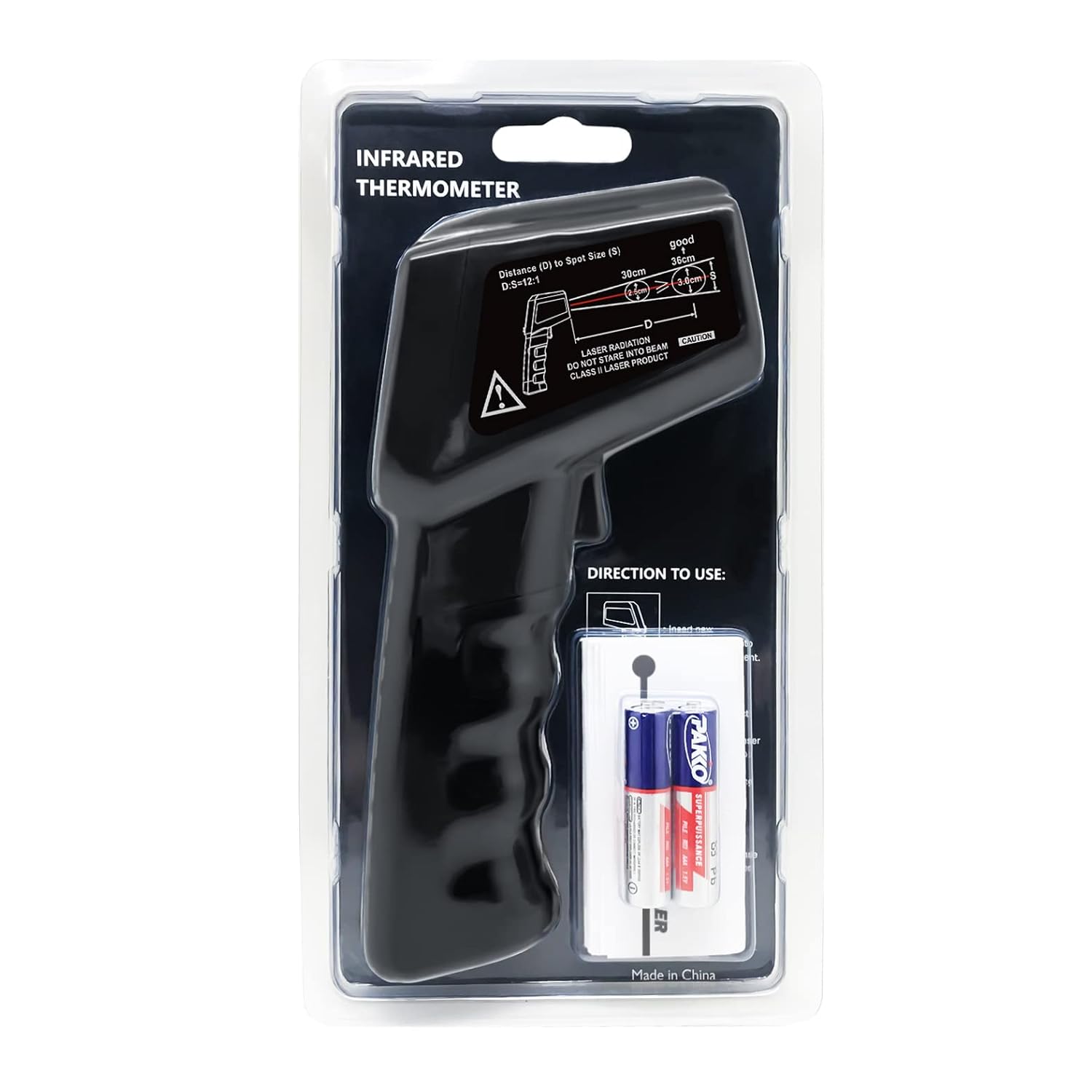 Thumbnail 6 de Ahosoutly Laser Infrared Temperature Gun Thermometer (Cal Function, Adjustable Emissivity) -58°F to 1112°F