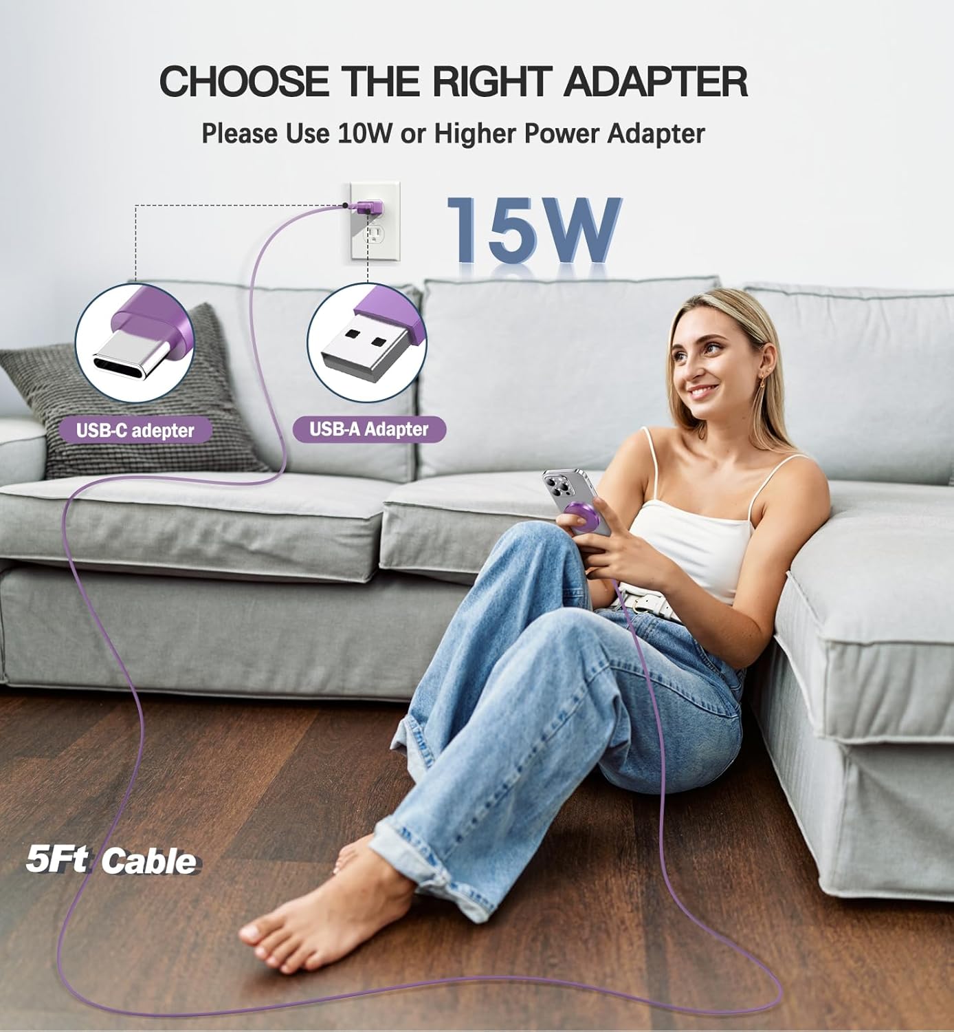 Thumbnail 5 de OANDYS For MagSafe Charger 2 Pack (15W) — magnetic wireless chargers for iPhone 17/16/15/14/13/12 series & AirPods (USB‑C/USB‑A)