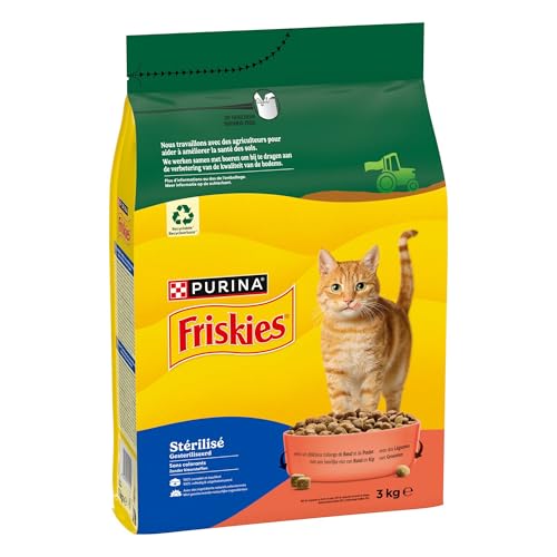 Detalle de Friskies croquettes pour chat adulte stérilisé 3 kg