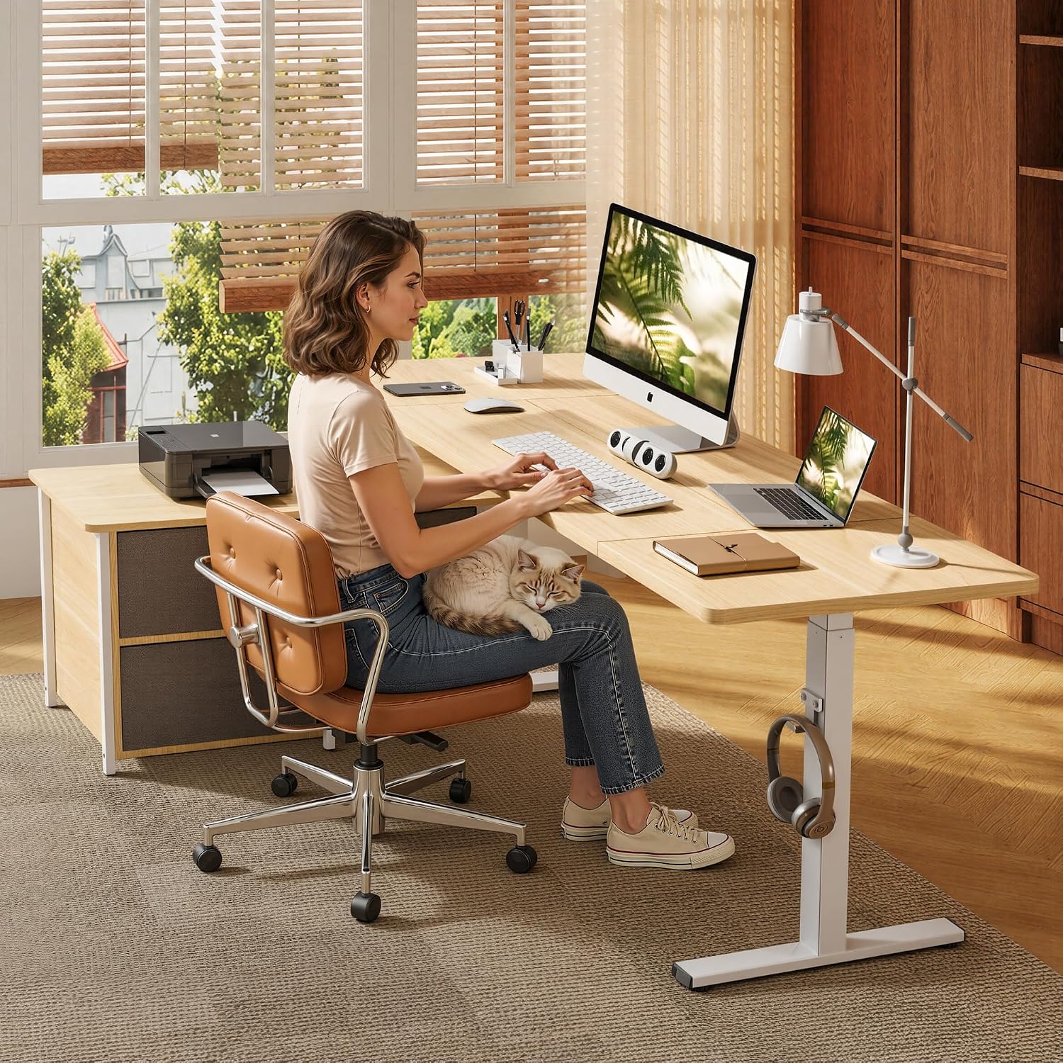 Thumbnail 6 de FLEXISPOT L-Shaped Standing Desk 63 x 28
