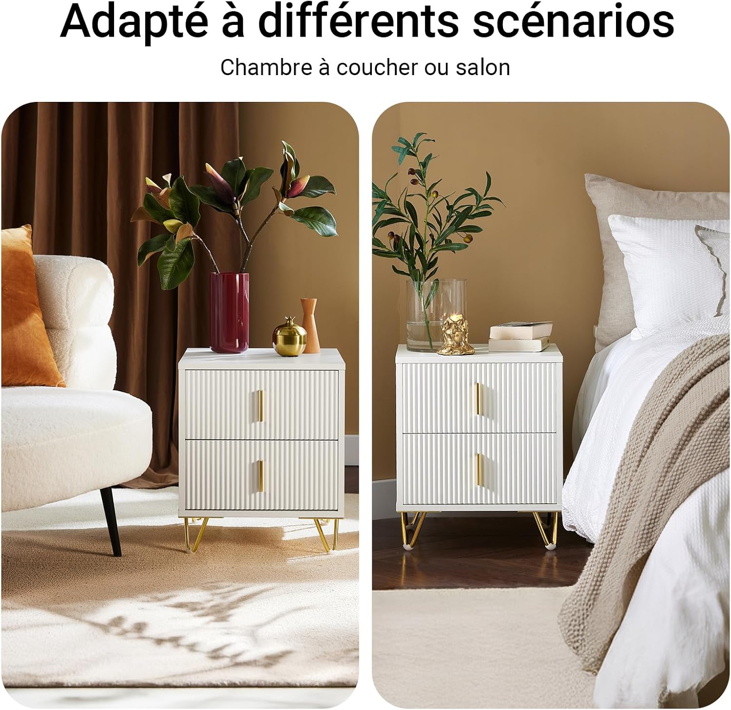 Thumbnail 4 de SoBuy FBT115-Wx2 table de chevet 2 pièces