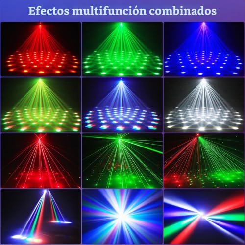 Detalle de FODEXAZY 65W Cabeza Móvil Led Moving Head con Control Remoto y DMX512 (RGBW 4 en 1) para Fiesta y Escenario