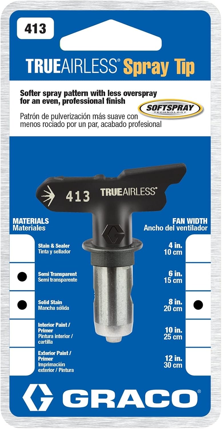 Detalle de Graco TRA413 TrueAirless 413 – dysza natryskowa, strumień 20 cm, otwór 0,013 cala