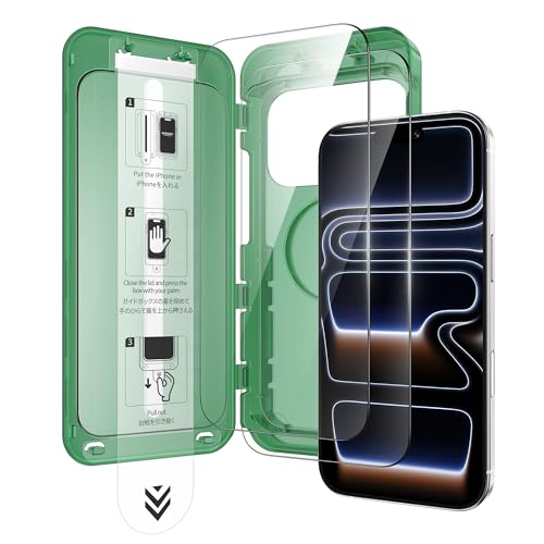 Detalle de NIMASO Protector de Pantalla para iPhone 17 Pro (6.3”) – Cobertura Total, Vidrio 9H, 2 Piezas, Instalación Ultra Simple