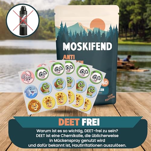 Thumbnail 6 de Moskifend Mückenschutzpflaster – 60 Aufkleber im Tierdesign für Kinder, Babys und Erwachsene