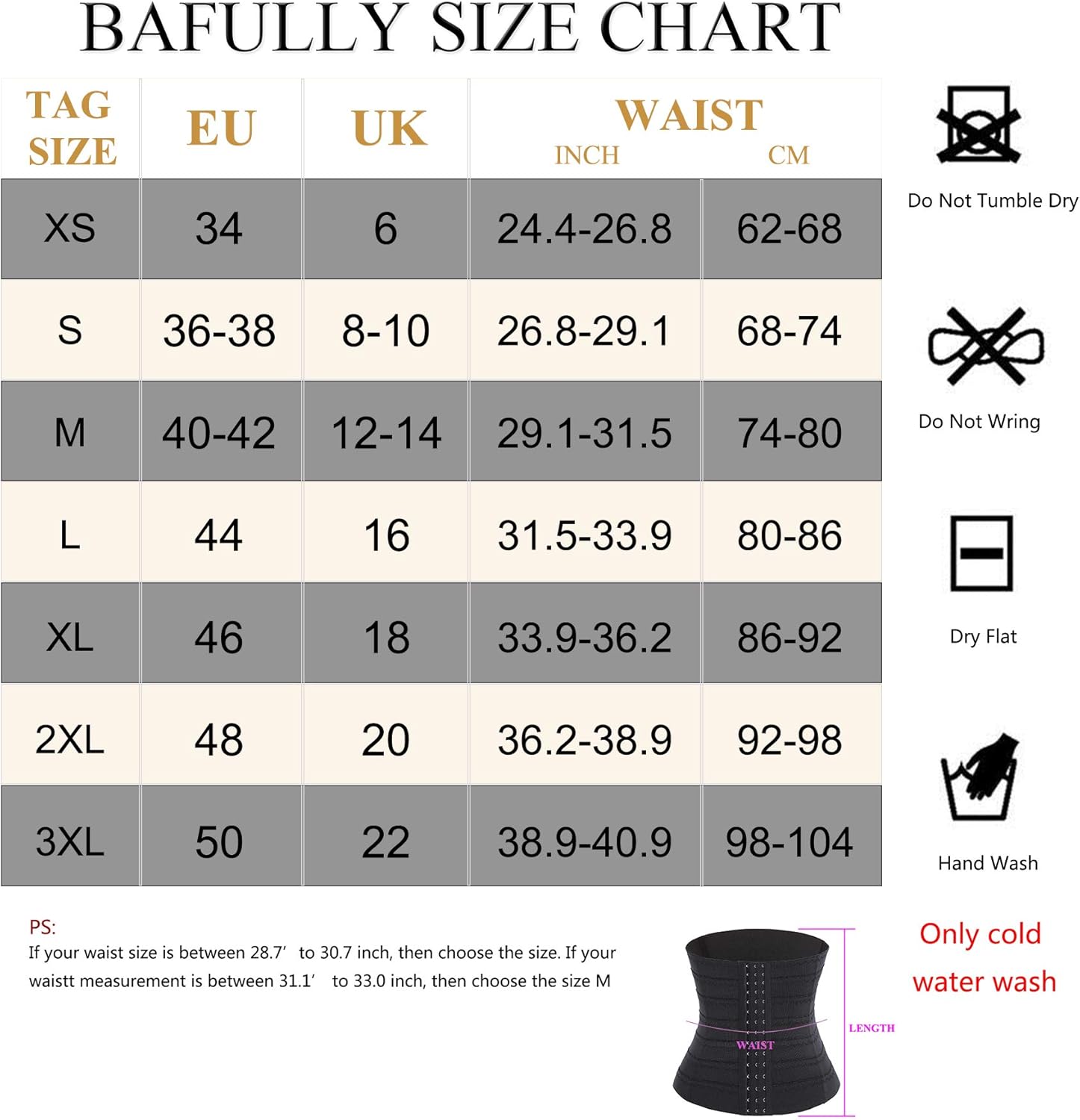Thumbnail 6 de Bafully Women's Waist Trainer Girdle Corset: Hourglass Body Shaper for Everyday Wear