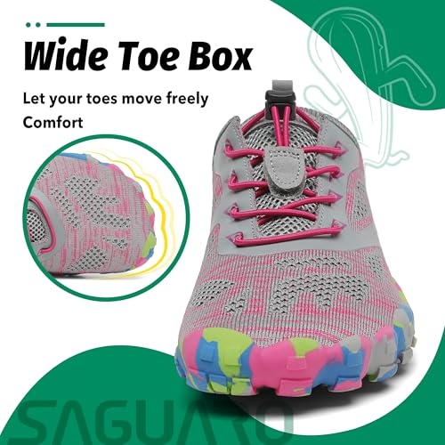 Thumbnail 3 de SAGUARO Zapatillas barefoot minimalistas unisex para training, trail y agua (Rosa Pink, talla 39)