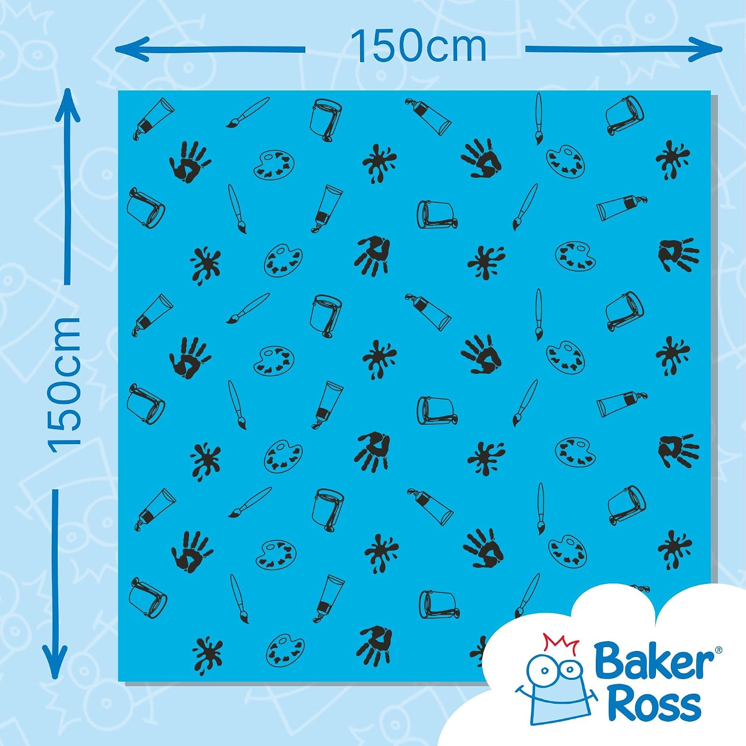 Detalle de Baker Ross AC773 niebieska plastikowa mata ochronna 150 × 150 cm