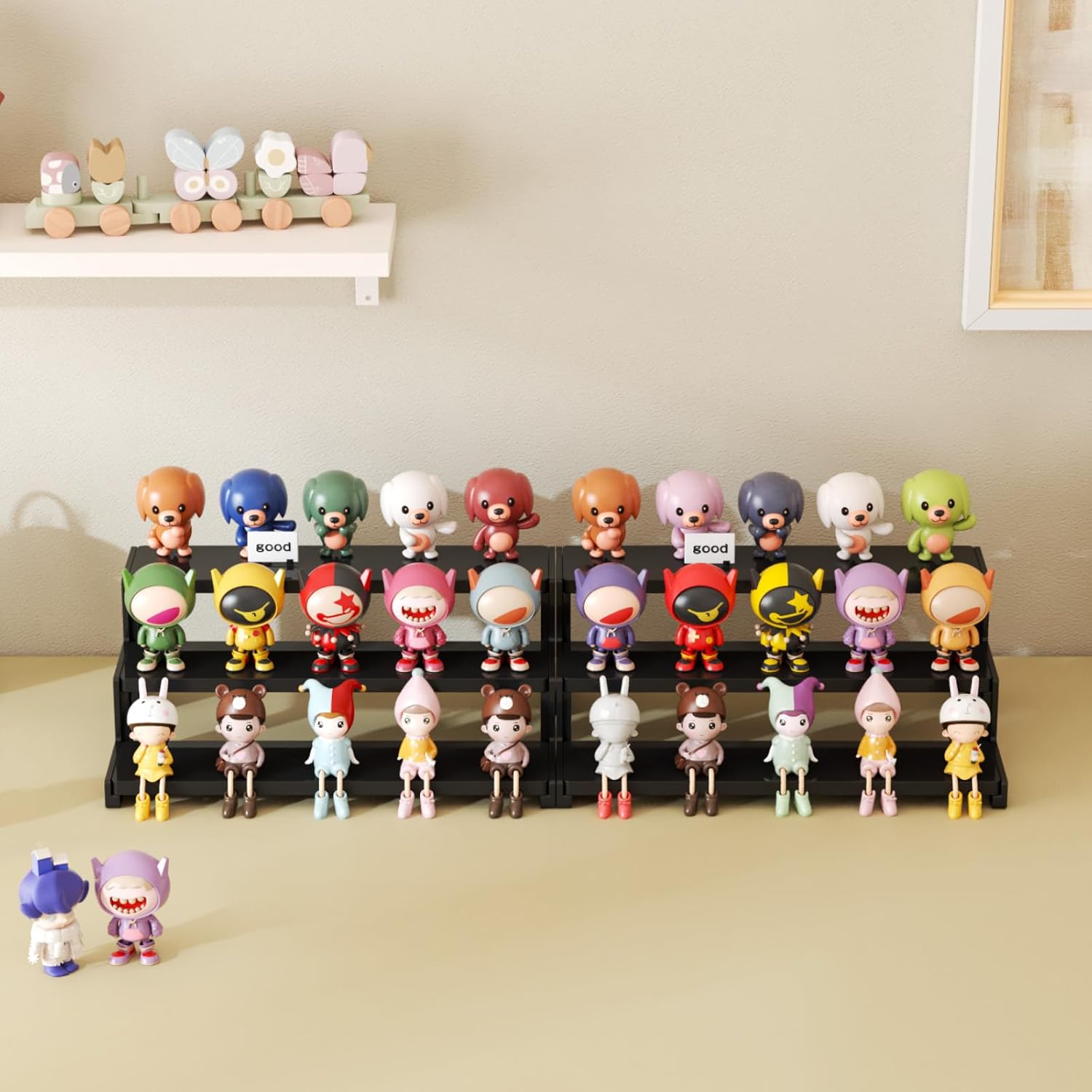 Thumbnail 6 de Lifewit présentoir acrylique noir à encastrer, 3 niveaux – rangement et mise en valeur de parfums, figurines et cosmétiques