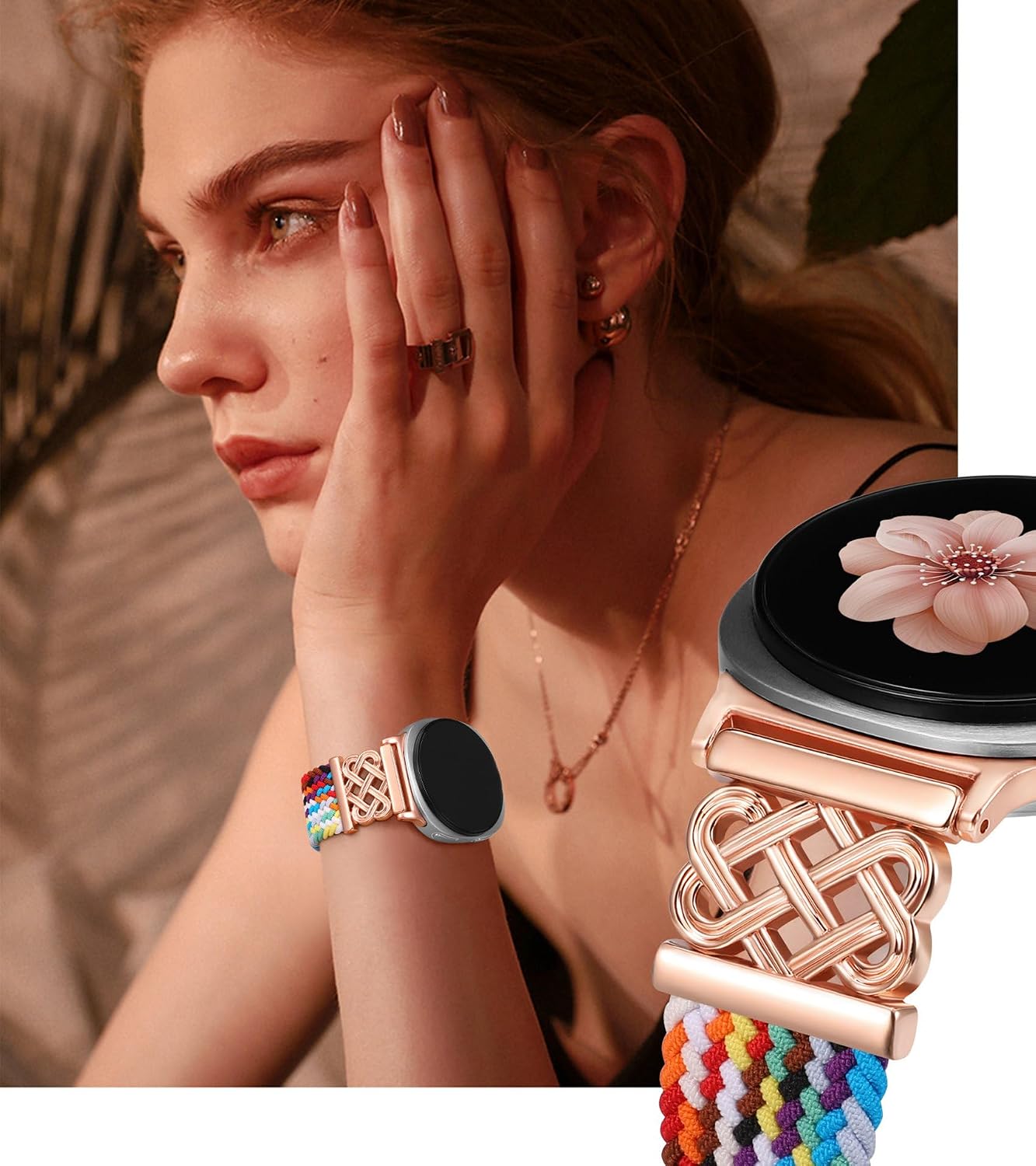 Detalle de TOYOUTHS Braided Magnetic Strap for Samsung Galaxy Watch 8 / Watch 8 Classic