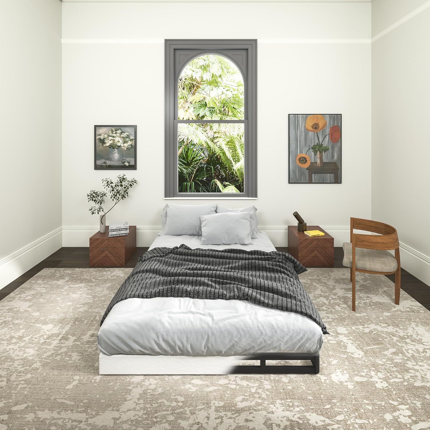 Detalle 2 de Faoide FAOBS Queen Metal Box Spring, 5-Inch Low-Profile Bed Base