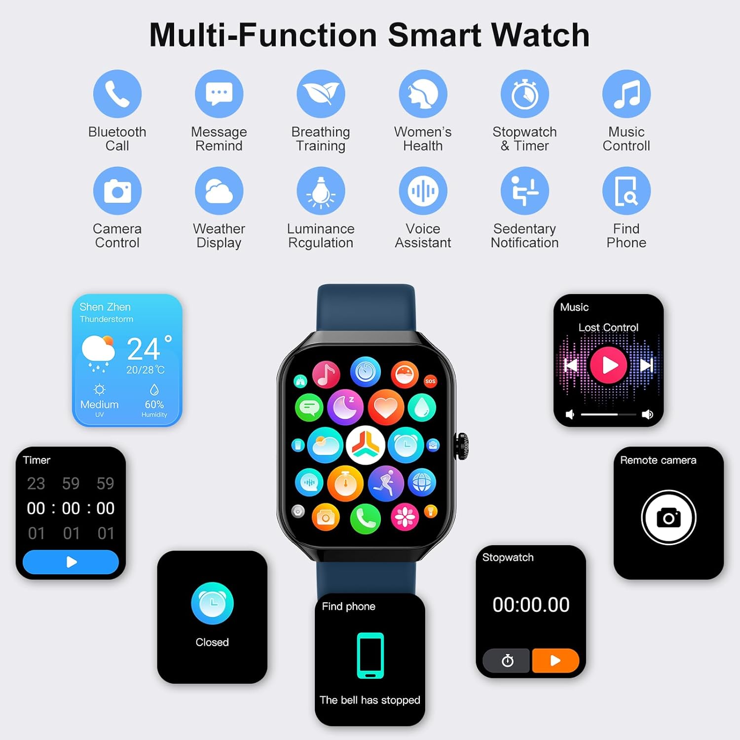 Thumbnail 5 de Smart Watch for Men & Women with Bluetooth Calling and 1.96” HD Display
