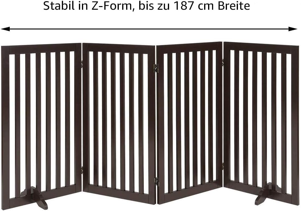 Thumbnail 3 de unipaws freistehendes Absperrgitter für Hunde – Treppenschutz ohne Bohren, klappbar (4 Elemente, 91 cm hoch)