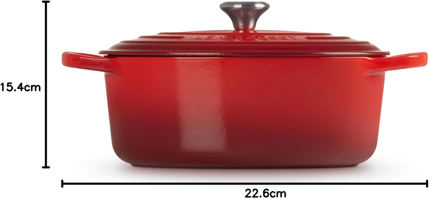 Thumbnail 6 de Le Creuset Signature Gusseisen-Bräter mit Deckel, oval Ø 27 cm (Kirschrot), 4,1 l