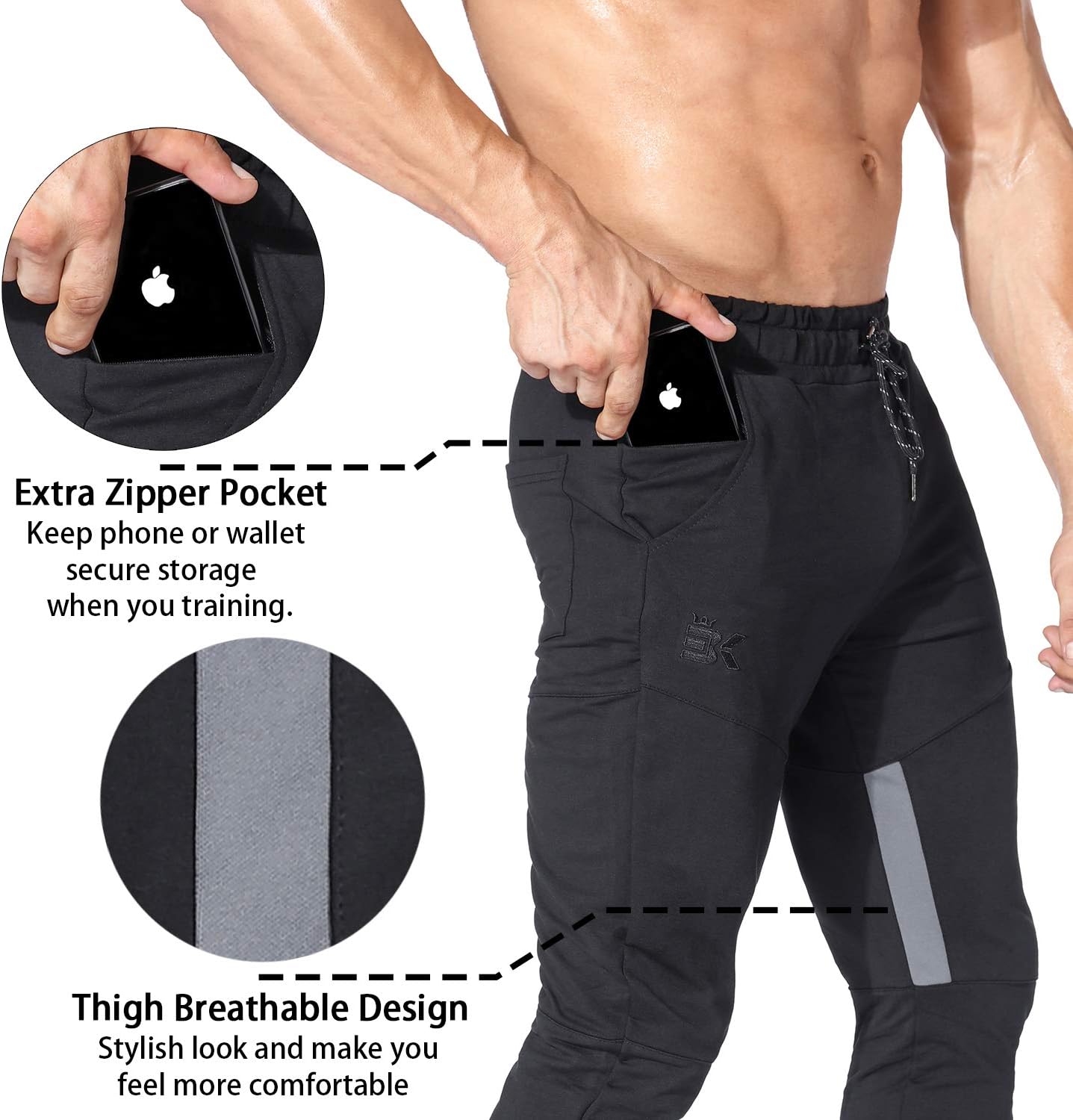 Detalle de BROKIG Men's Joggers Cotton Blend