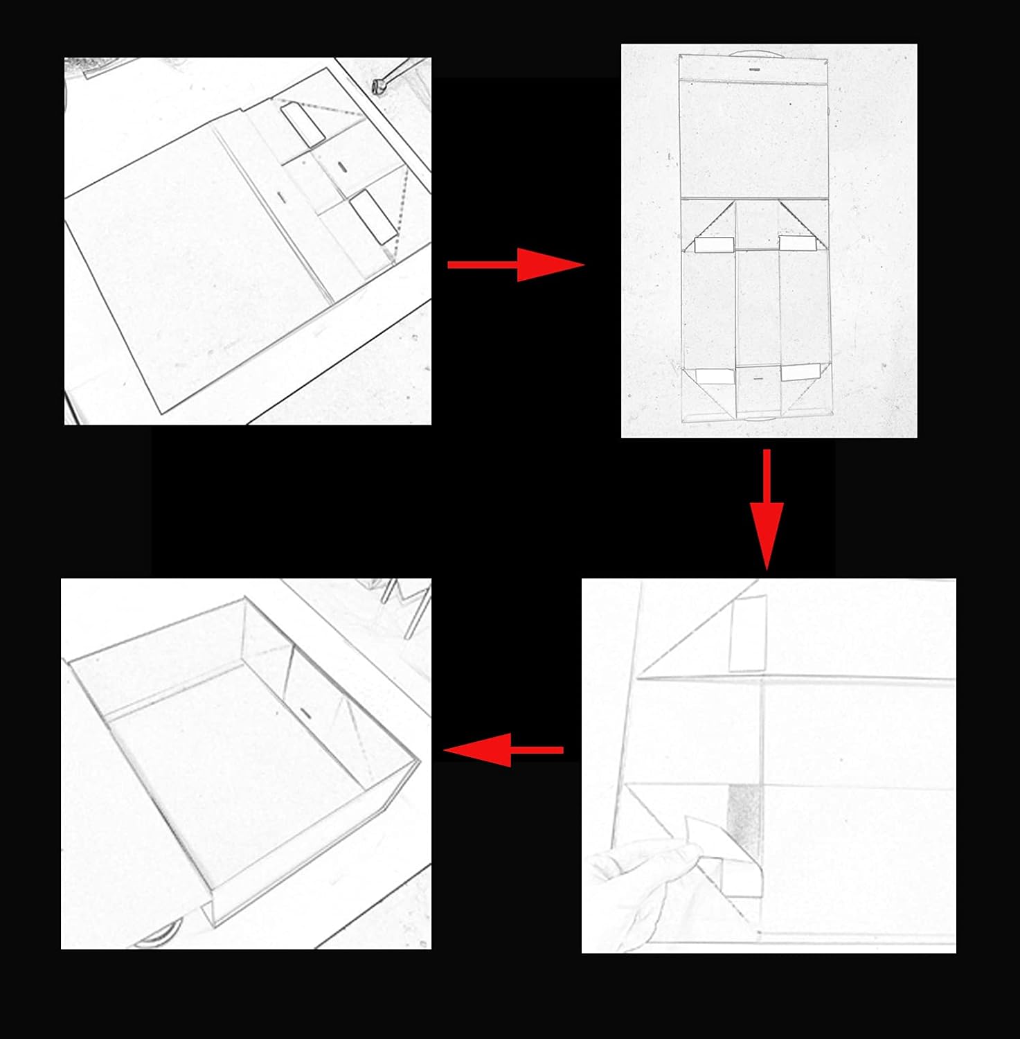 Thumbnail 6 de Schwarz Geschenkbox 33x26x11 cm mit magnetischem Deckel und Schleife
