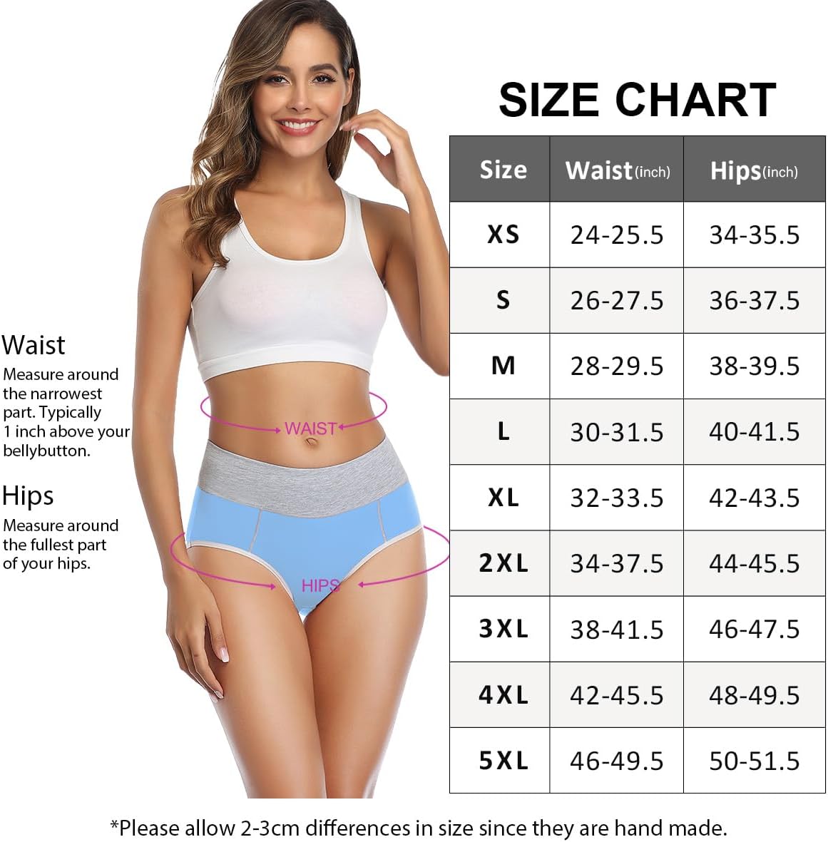Thumbnail 5 de wirarpa Damen-Unterhosen Baumwolle Taillenslip High Waist — 5er Pack, komfortabler Passformkomfort