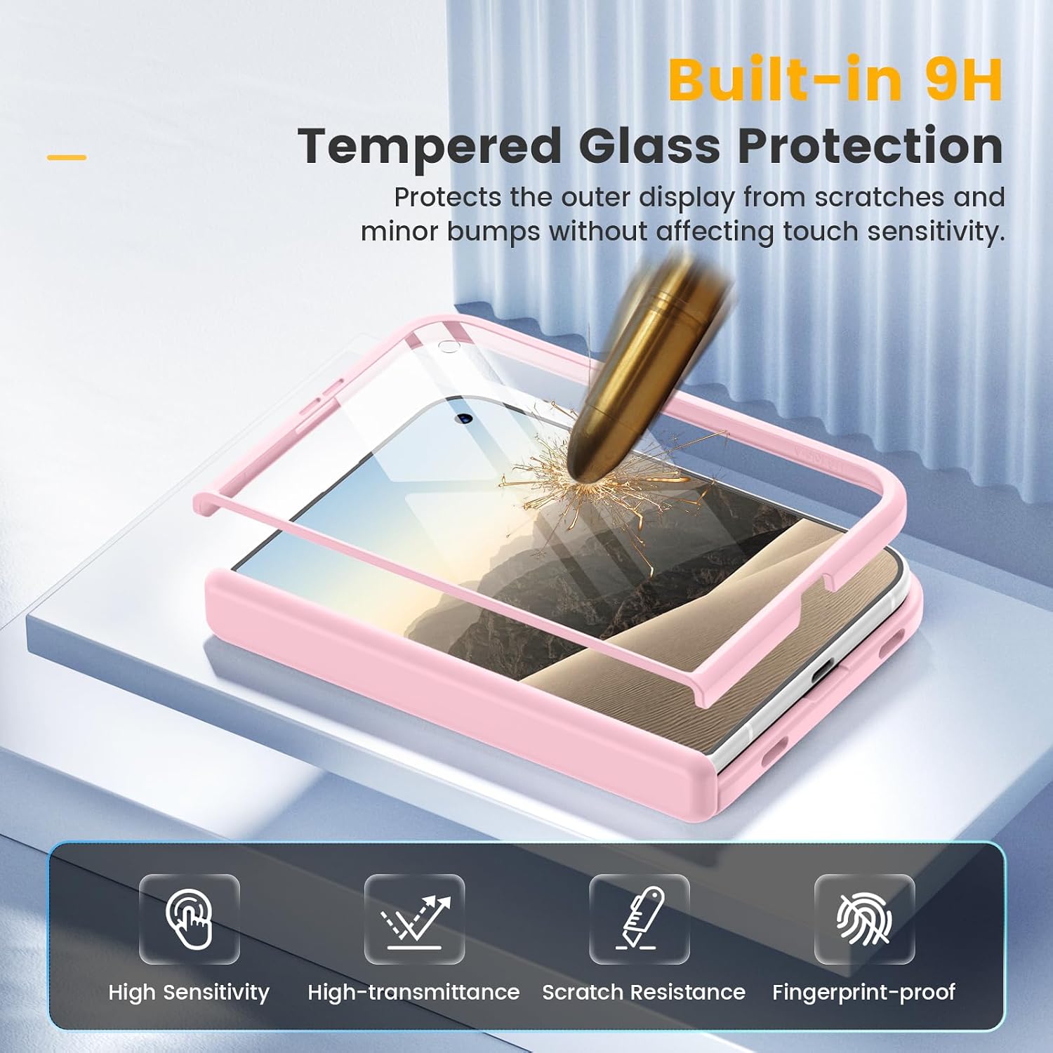 Detalle 1 de Caka iPhone Duo (2026) Magnetic Case with Hinge Protection and 9H Glass