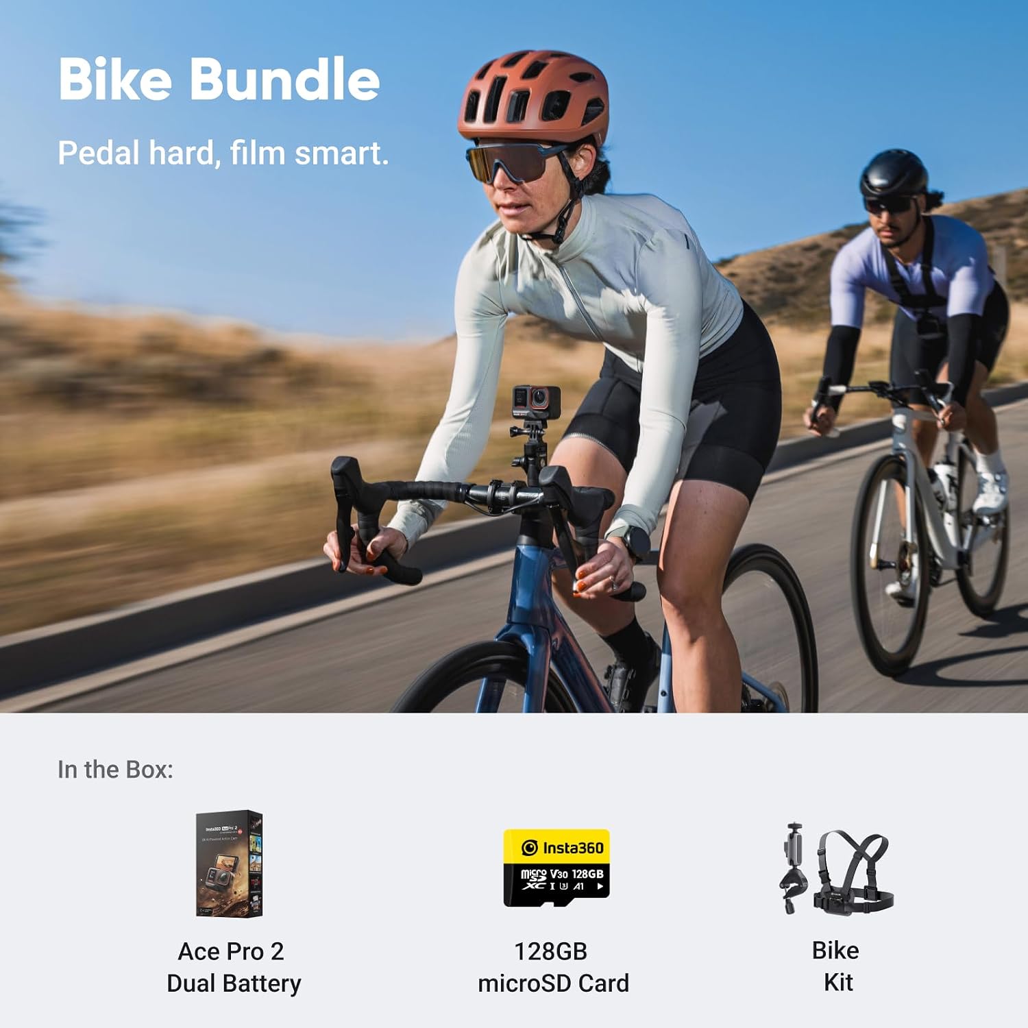 Detalle 2 de Insta360 Ace Pro 2 Bike Bundle (Leica Summarit, 1/1.3" sensor) – 8K waterproof action camera