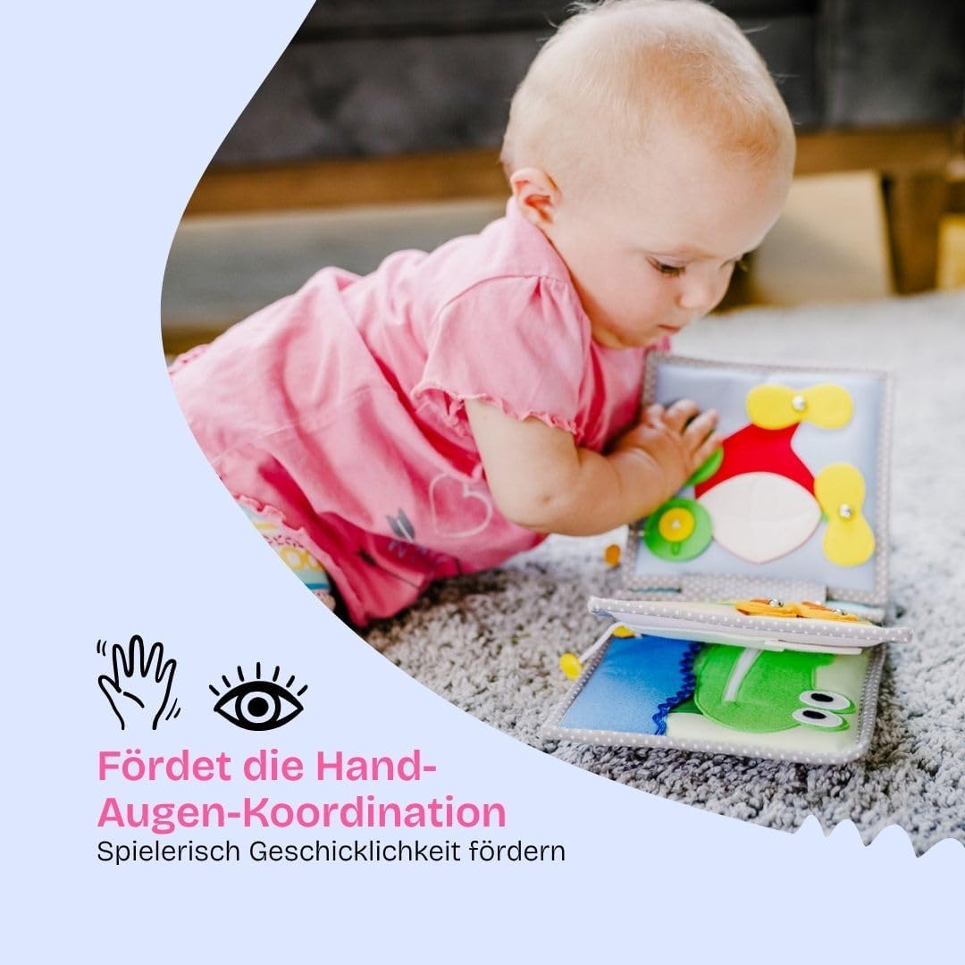 Thumbnail 1 de Jolly Designs – Mini Quiet Book Peek-a-Boo: Montessori-Stoffbuch für Babys ab 6 Monaten