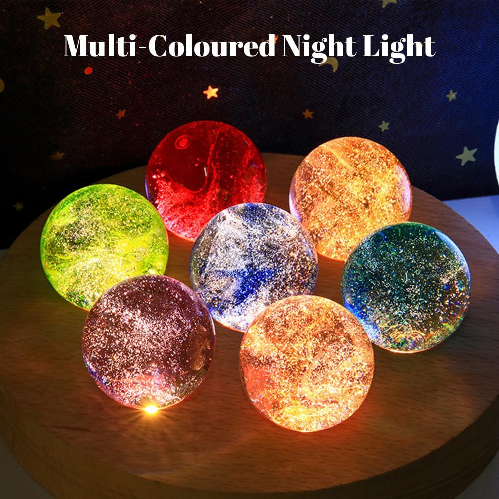 Thumbnail 1 de AMFUN Sfera di Cristallo: Lampada Notturna a Sfera con LED e Base
