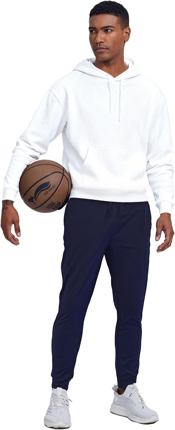 Detalle de PINSPARK Tracksuit Bottoms Men: Lightweight Cuffed Joggers with Zipper Pockets and UPF 50+