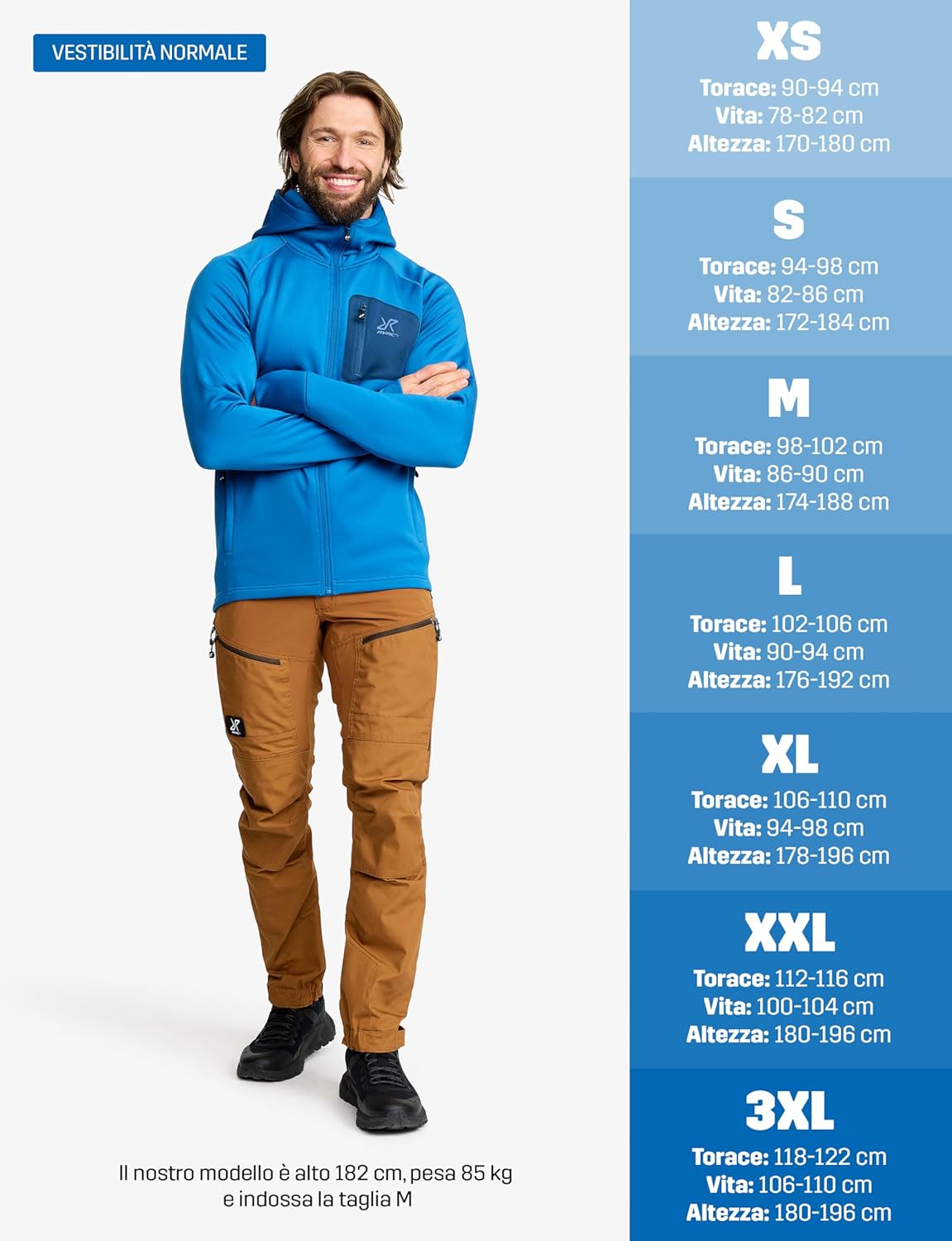 Thumbnail 2 de RevolutionRace Evolution Stretch Fleece Hoodie da uomo con zip e cappuccio