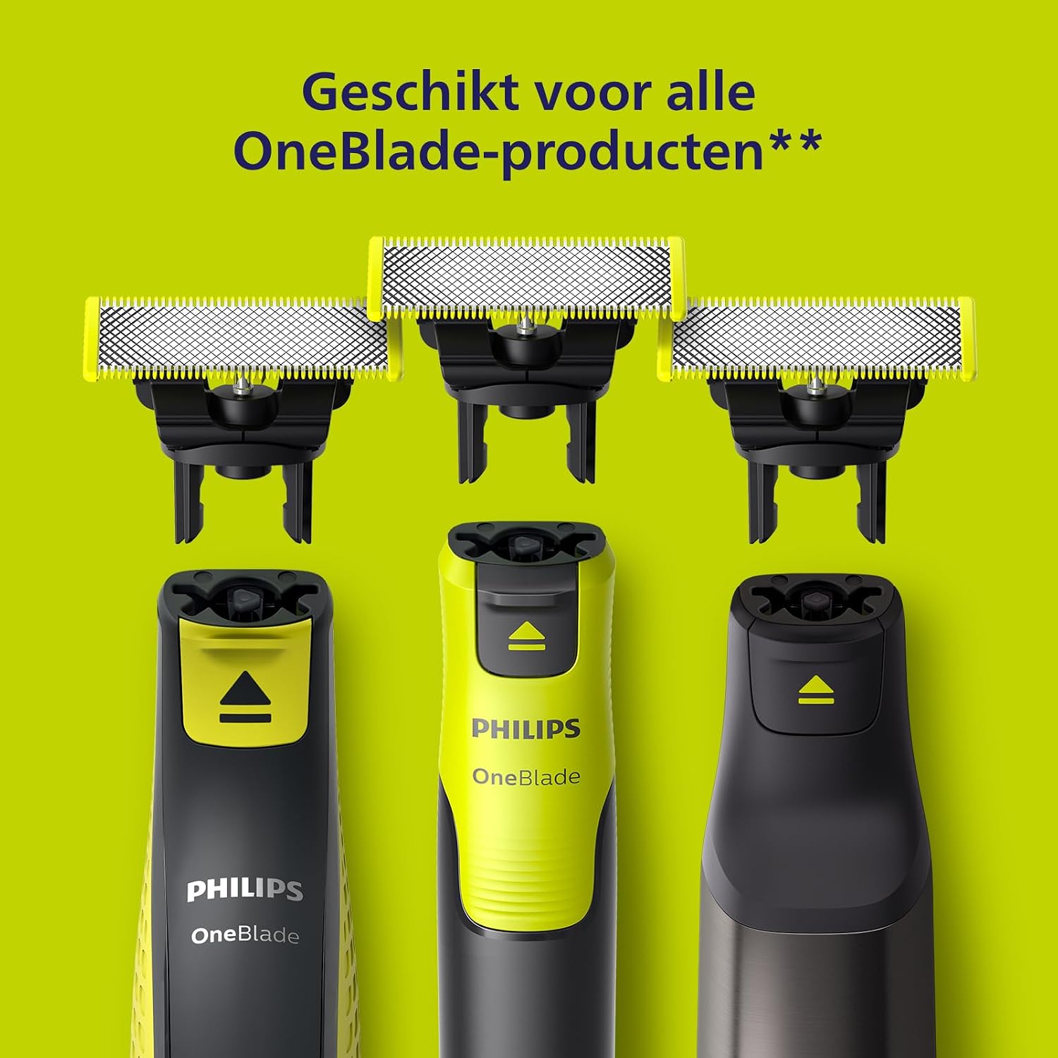 Detalle de Philips OneBlade Original 360 QP430/60 vervangmesjes, set van 3