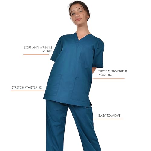Thumbnail 2 de B-well Cesare: Uniforme unisex con casacca e pantaloni, blu caraibico, XXXL