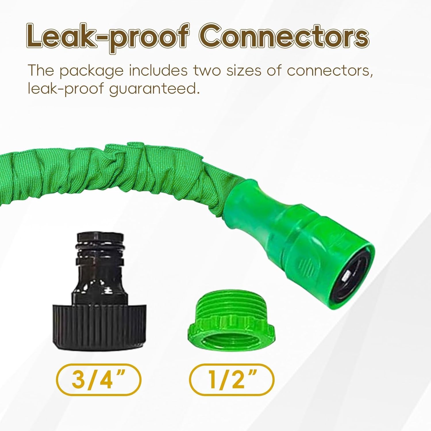 Thumbnail 3 de Expandable Garden Hose Pipe 30m/100ft with 7-Function Spray Gun – heavy duty latex-core expandable hose (green)