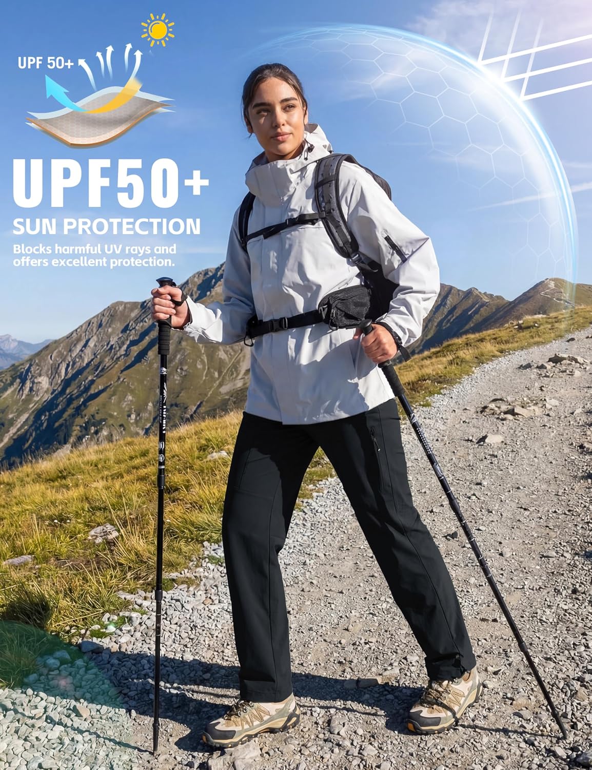 Thumbnail 3 de MoFiz Women's Hiking Cargo Pants: Lightweight, Quick-Dry, UPF 50+ for Outdoor Adventures